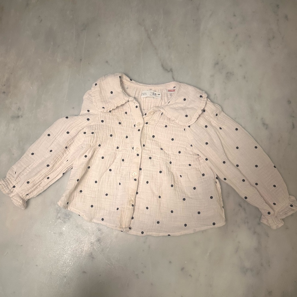 Zara girls 12-18 Months collared shirt